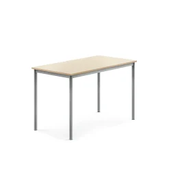 Pöytä SONITUS 1200x700x760 mm, korkeapainelaminaatti HPL, koivu, hopeanharmaa