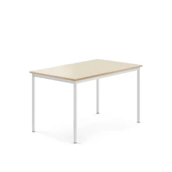 Pöytä SONITUS 1200x800x720 mm, korkeapainelaminaatti HPL, koivu, valkoinen