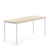 Pöytä SONITUS 1800x700x760 mm, korkeapainelaminaatti HPL, koivu, valkoinen