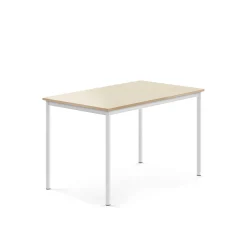Pöytä SONITUS 1200x800x760 mm, korkeapainelaminaatti HPL, koivu, valkoinen