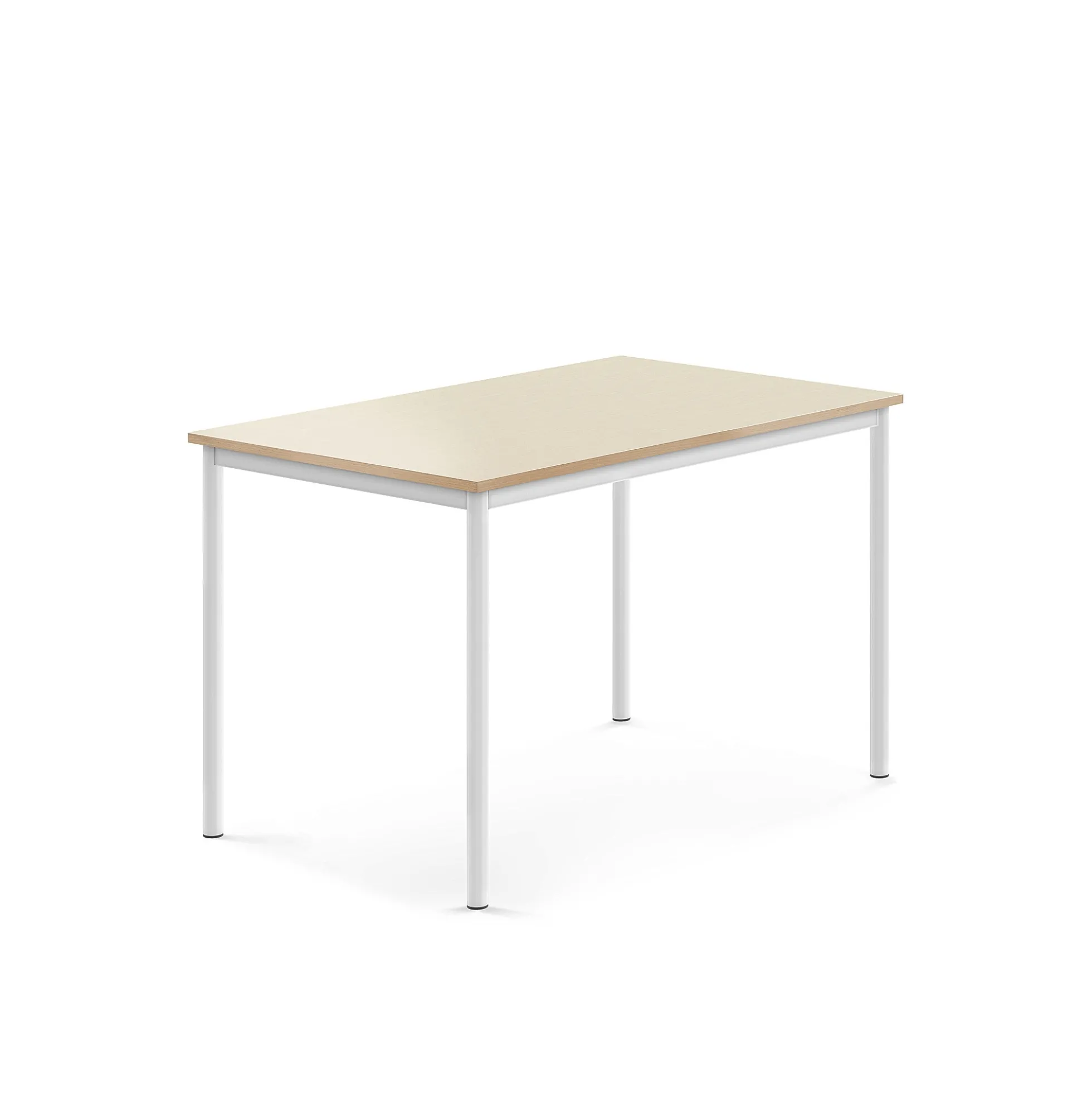Pöytä SONITUS 1200x800x760 mm, korkeapainelaminaatti HPL, koivu, valkoinen
