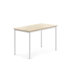 Pöytä SONITUS 1200x700x760 mm, korkeapainelaminaatti HPL, koivu, valkoinen