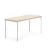 Pöytä SONITUS 1600x700x720 mm, korkeapainelaminaatti HPL, koivu, valkoinen
