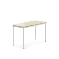 Pöytä SONITUS 1200x600x720 mm, korkeapainelaminaatti HPL, koivu, valkoinen