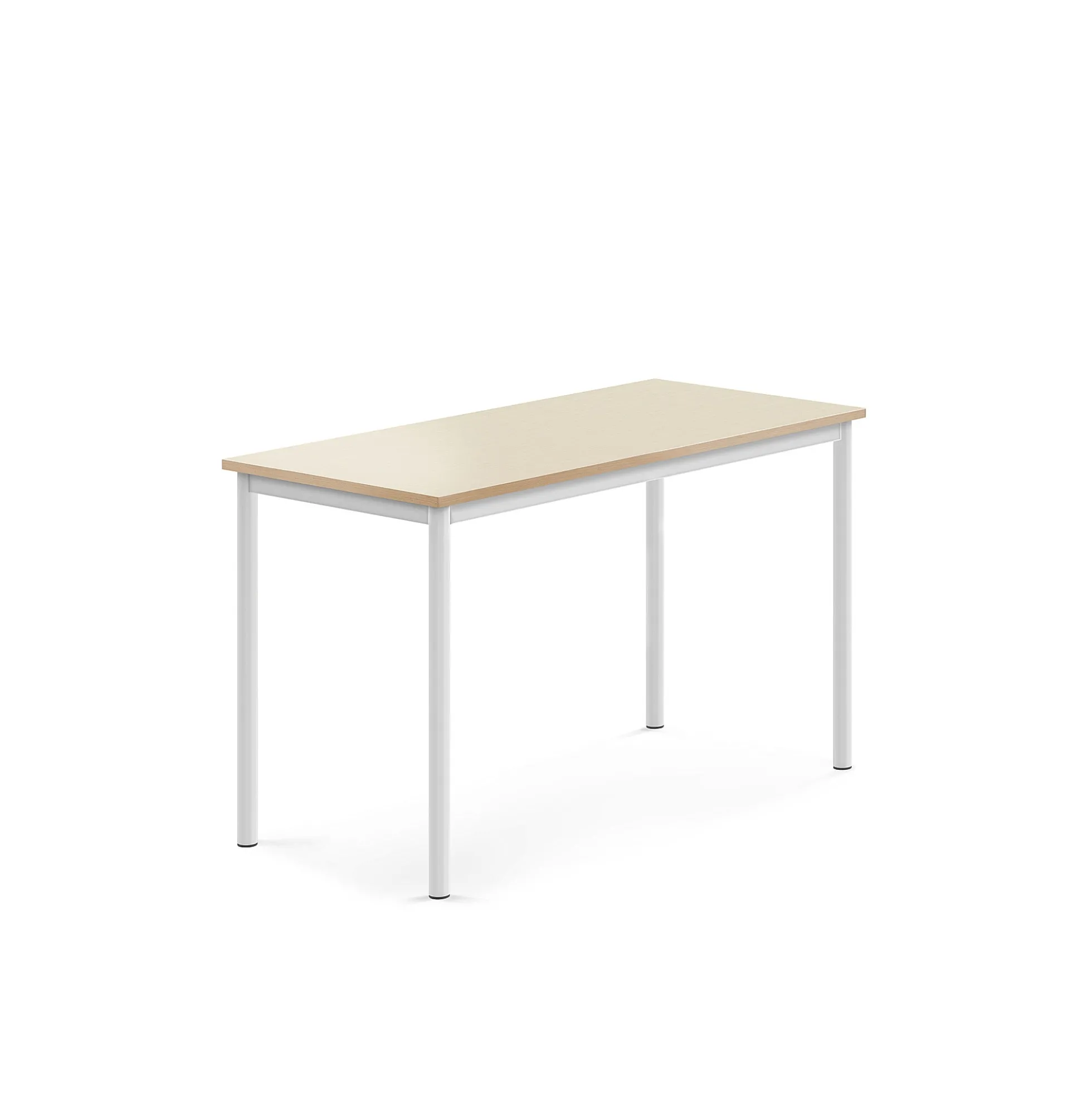 Pöytä SONITUS 1200x600x720 mm, korkeapainelaminaatti HPL, koivu, valkoinen