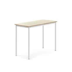 Pöytä SONITUS 1200x600x900 mm, korkeapainelaminaatti HPL, koivu, valkoinen