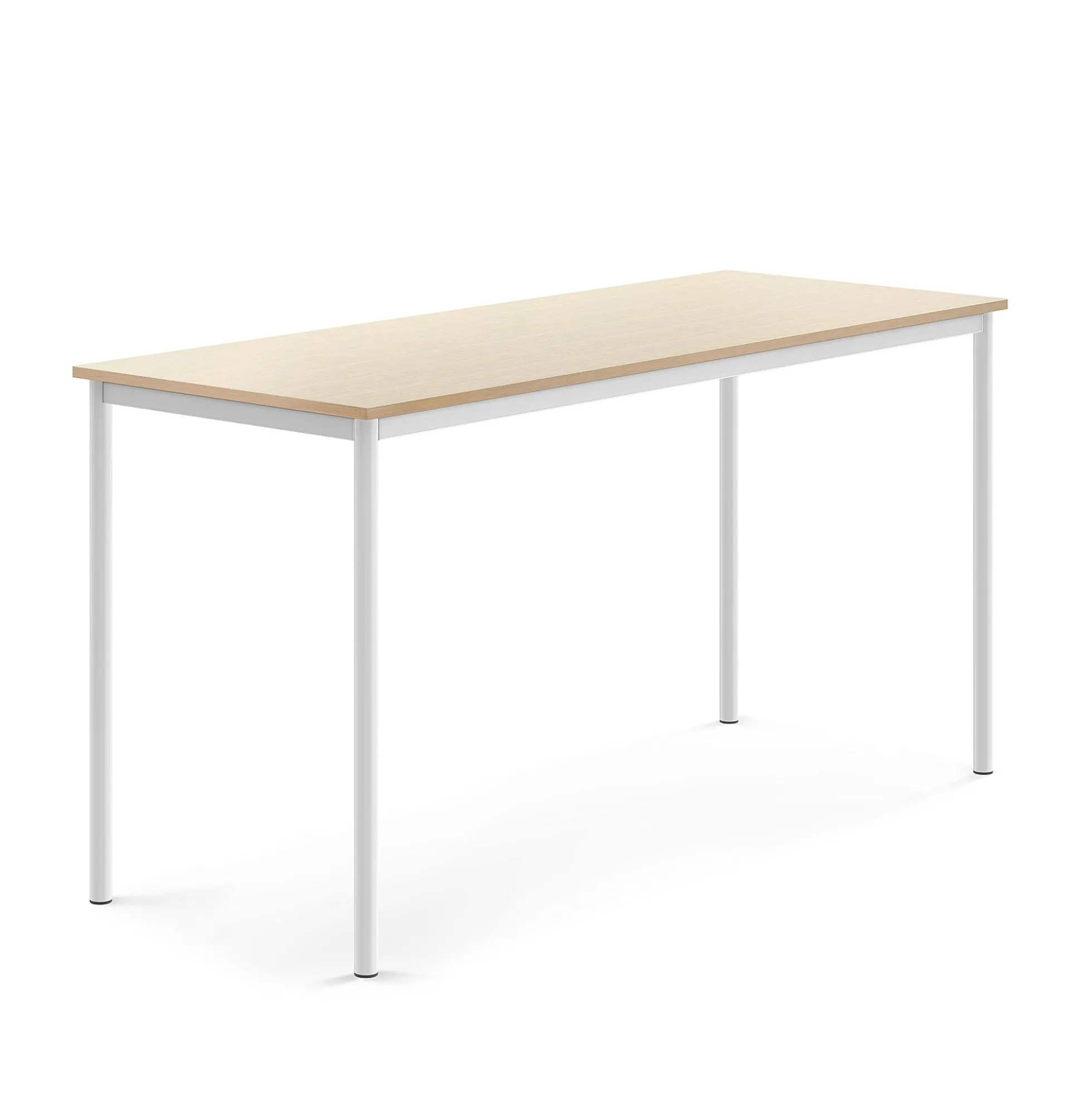 Pöytä SONITUS 1800x700x900 mm, korkeapainelaminaatti HPL, koivu, valkoinen