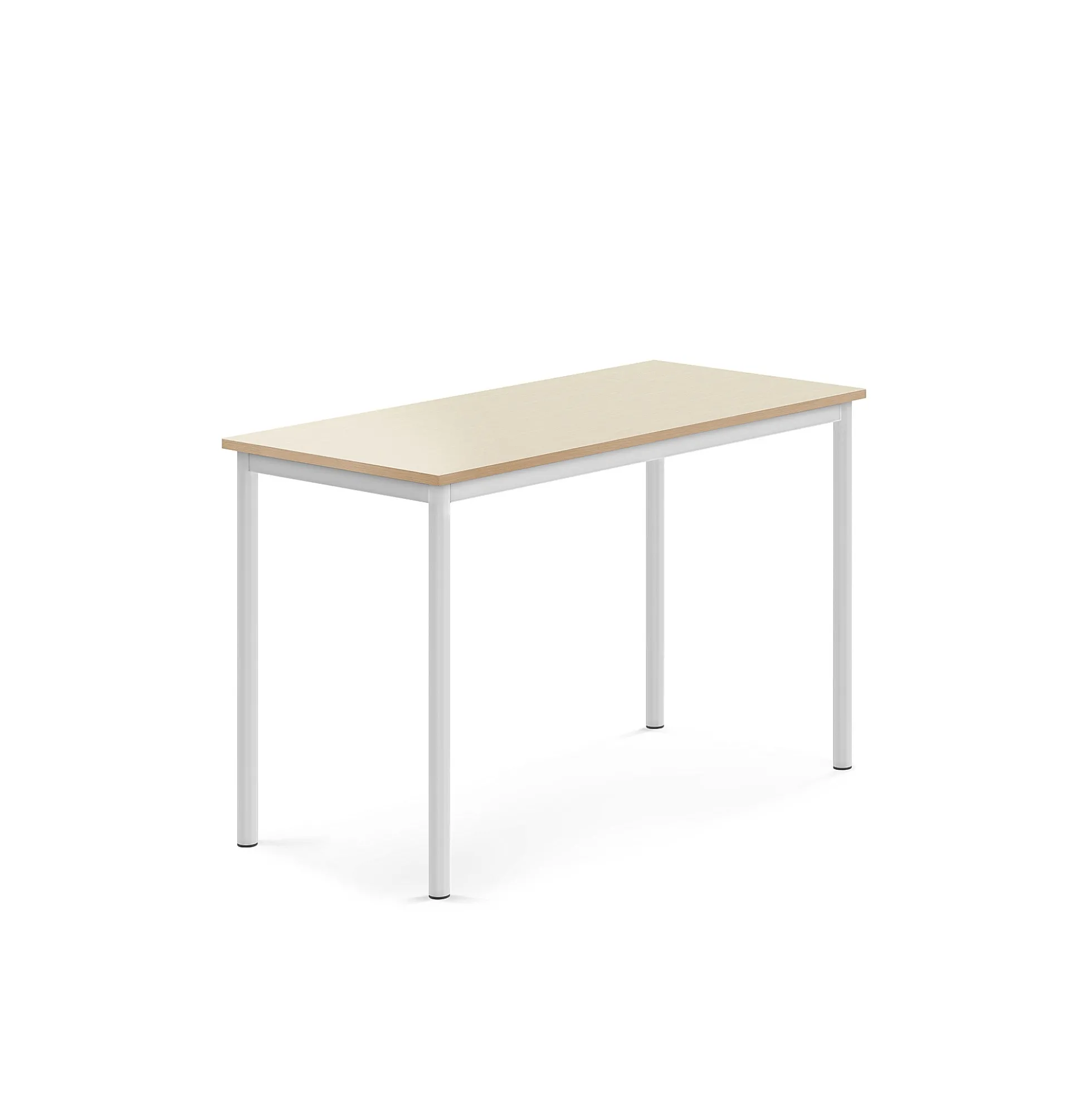 Pöytä SONITUS 1200x600x760 mm, korkeapainelaminaatti HPL, koivu, valkoinen