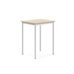 Pöytä SONITUS 700x600x900 mm, korkeapainelaminaatti HPL, koivu, valkoinen