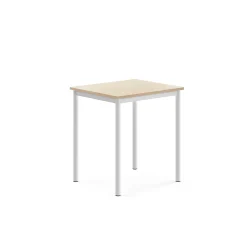 Pöytä SONITUS 700x600x760 mm, korkeapainelaminaatti HPL, koivu, valkoinen