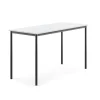 Pöytä SONITUS 1600x700x900 mm, korkeapainelaminaatti HPL, valkoinen, antrasiitinharmaa