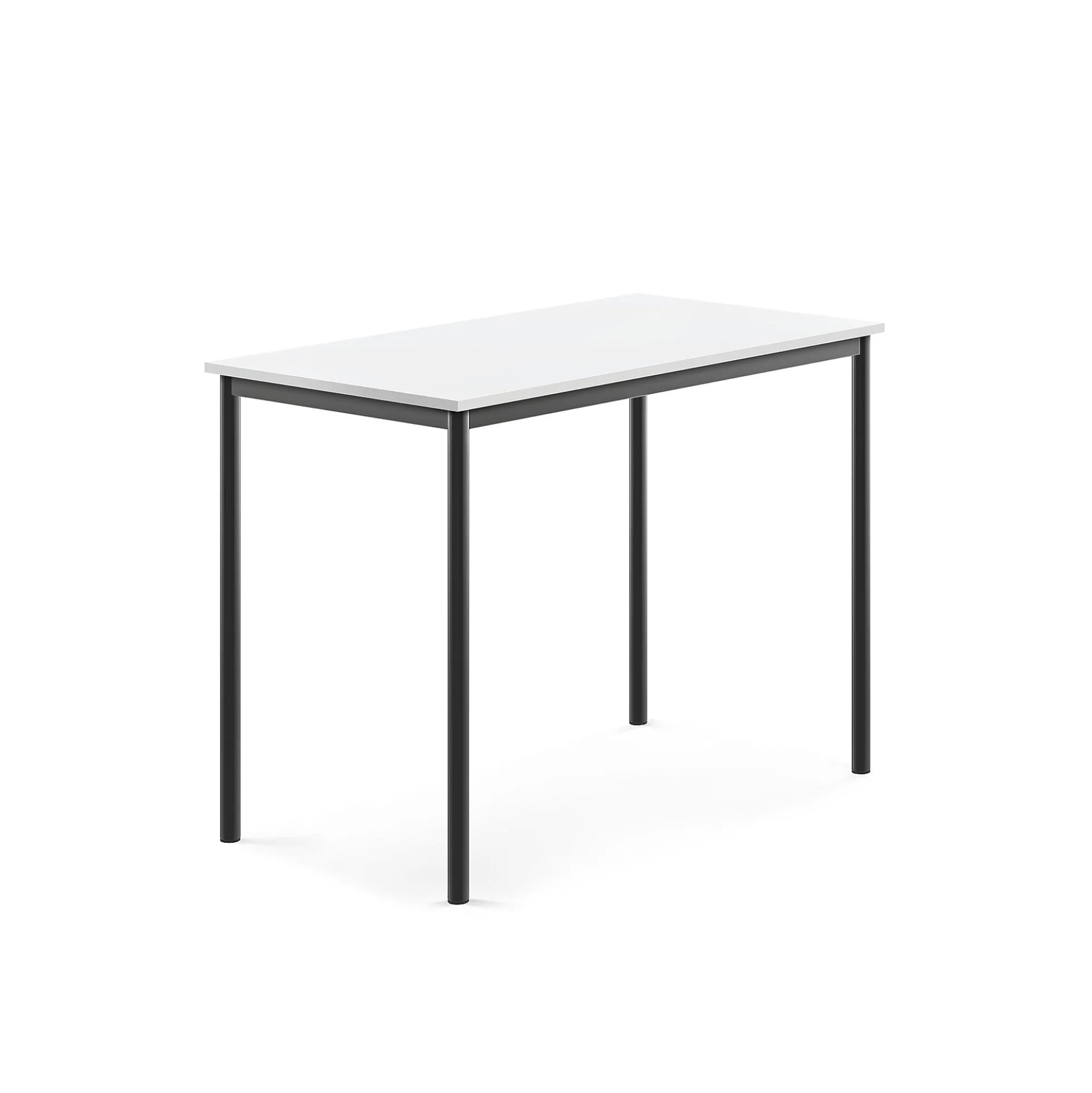 Pöytä SONITUS 1200x700x900 mm, korkeapainelaminaatti HPL, valkoinen, antrasiitinharmaa