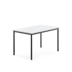 Pöytä SONITUS 1200x800x720 mm, korkeapainelaminaatti HPL, valkoinen, antrasiitinharmaa