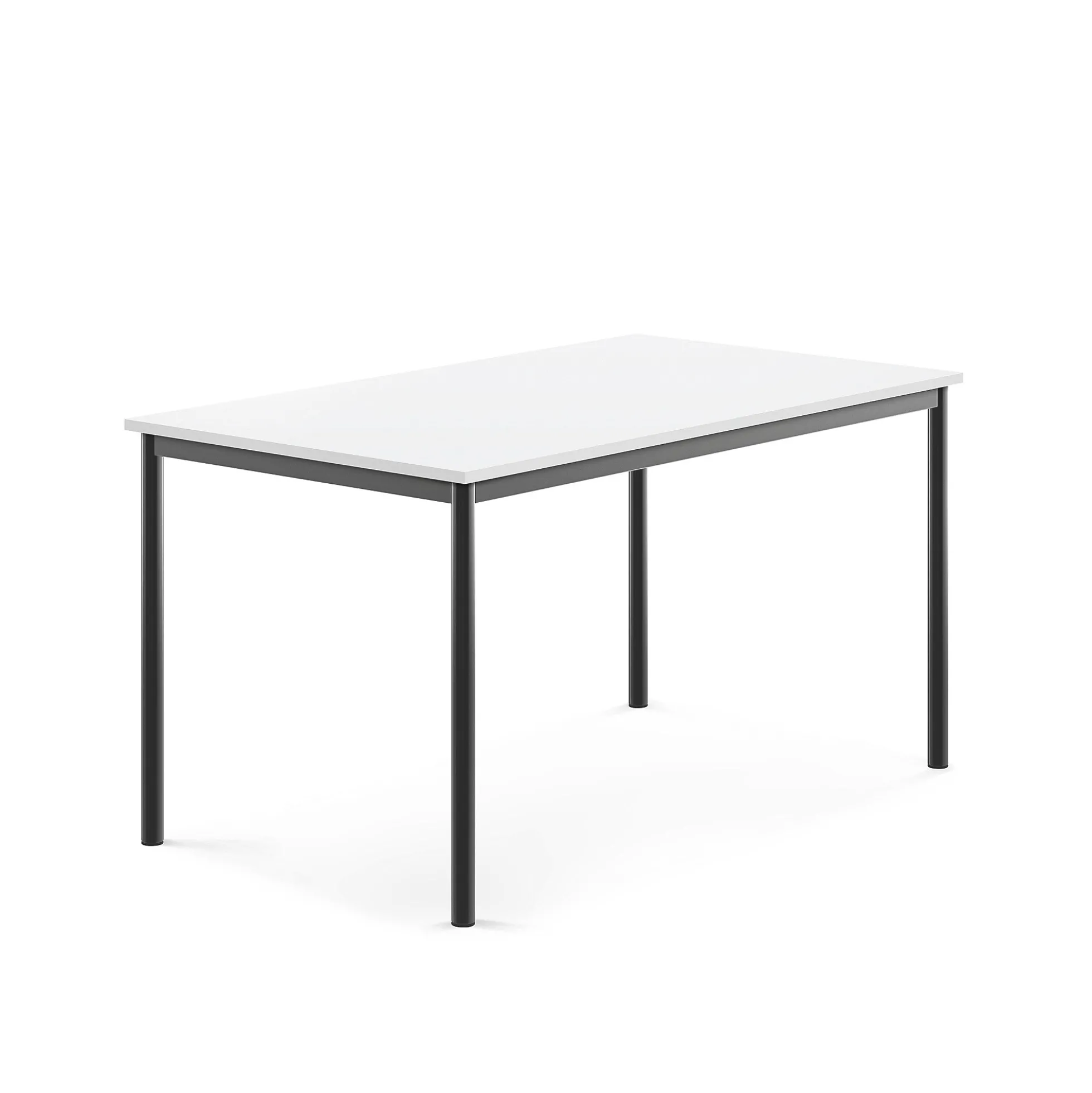 Pöytä SONITUS 1400x800x720 mm, korkeapainelaminaatti HPL, valkoinen, antrasiitinharmaa