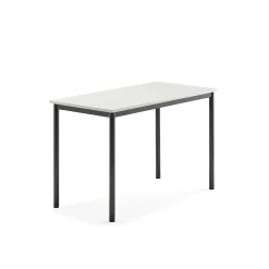 Pöytä SONITUS 1200x700x760 mm, korkeapainelaminaatti HPL, valkoinen, antrasiitinharmaa