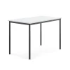 Pöytä SONITUS 1400x800x900 mm, korkeapainelaminaatti HPL, valkoinen, antrasiitinharmaa