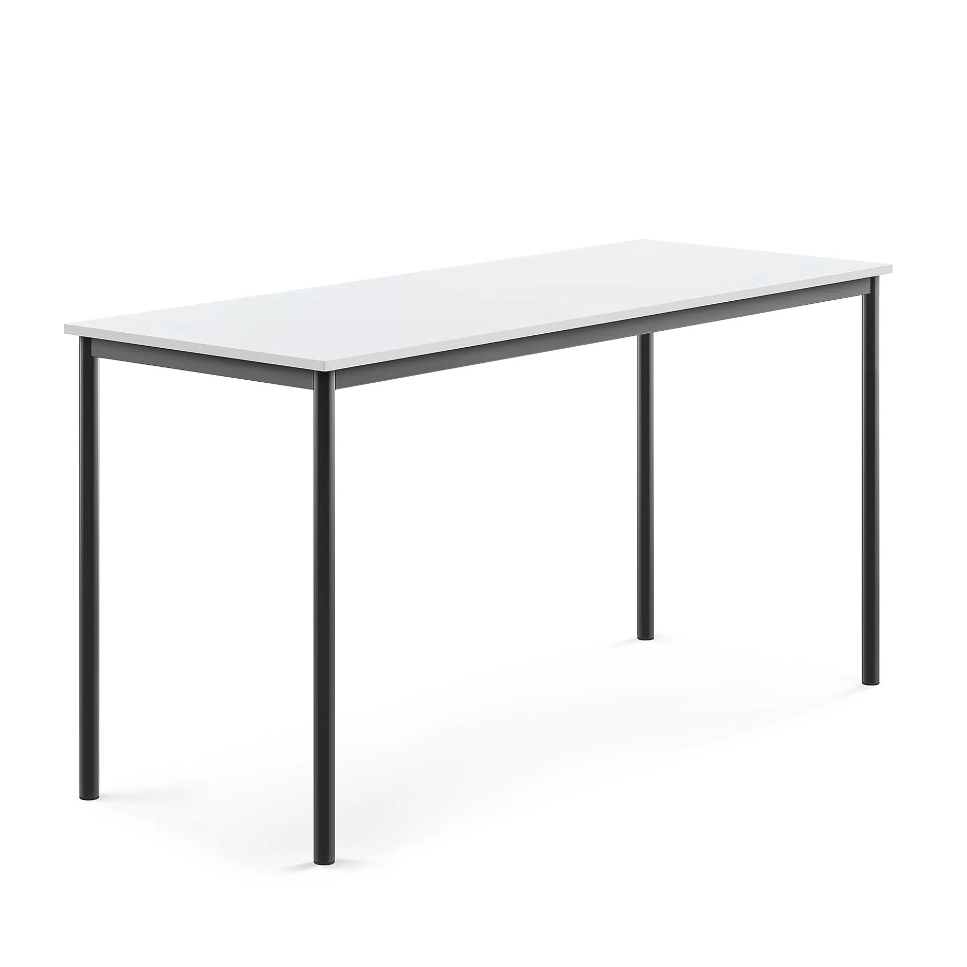 Pöytä SONITUS 1800x700x900 mm, korkeapainelaminaatti HPL, valkoinen, antrasiitinharmaa
