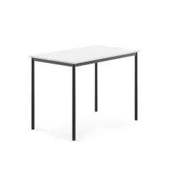 Pöytä SONITUS 1200x800x900 mm, korkeapainelaminaatti HPL, valkoinen, antrasiitinharmaa