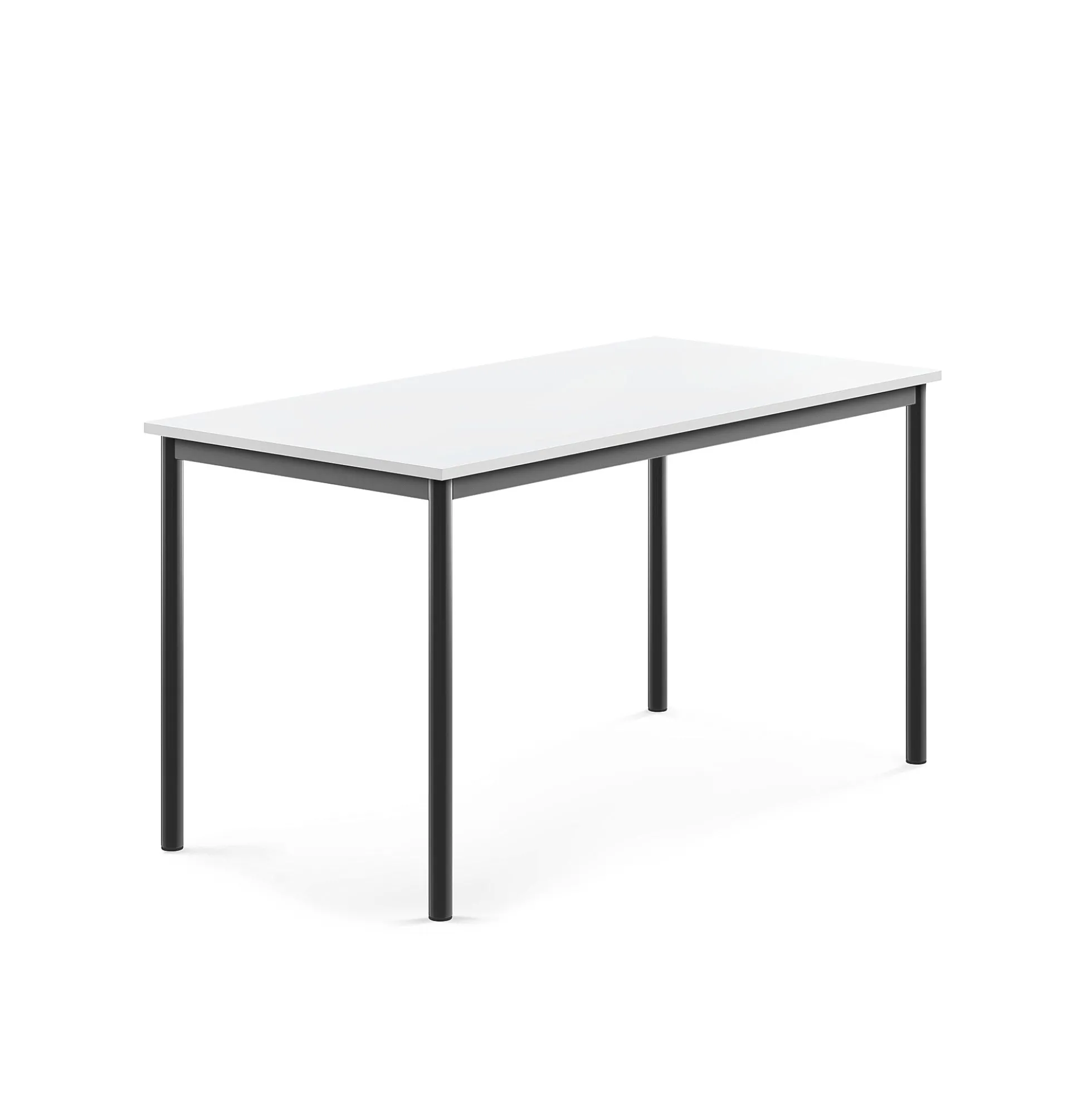 Pöytä SONITUS 1400x700x720 mm, korkeapainelaminaatti HPL, valkoinen, antrasiitinharmaa