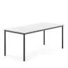 Pöytä SONITUS 1800x800x720 mm, korkeapainelaminaatti HPL, valkoinen, antrasiitinharmaa