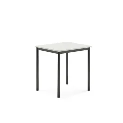 Pöytä SONITUS 700x600x720 mm, korkeapainelaminaatti HPL, valkoinen, antrasiitinharmaa
