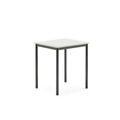 Pöytä SONITUS 700x600x760 mm, korkeapainelaminaatti HPL, valkoinen, antrasiitinharmaa