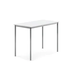 Pöytä SONITUS 1200x700x900 mm, korkeapainelaminaatti HPL, valkoinen, hopeanharmaa