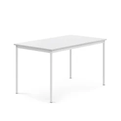 Pöytä SONITUS 1400x800x760 mm, korkeapainelaminaatti HPL, valkoinen, valkoinen
