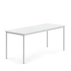 Pöytä SONITUS 1800x700x720 mm, korkeapainelaminaatti HPL, valkoinen, valkoinen