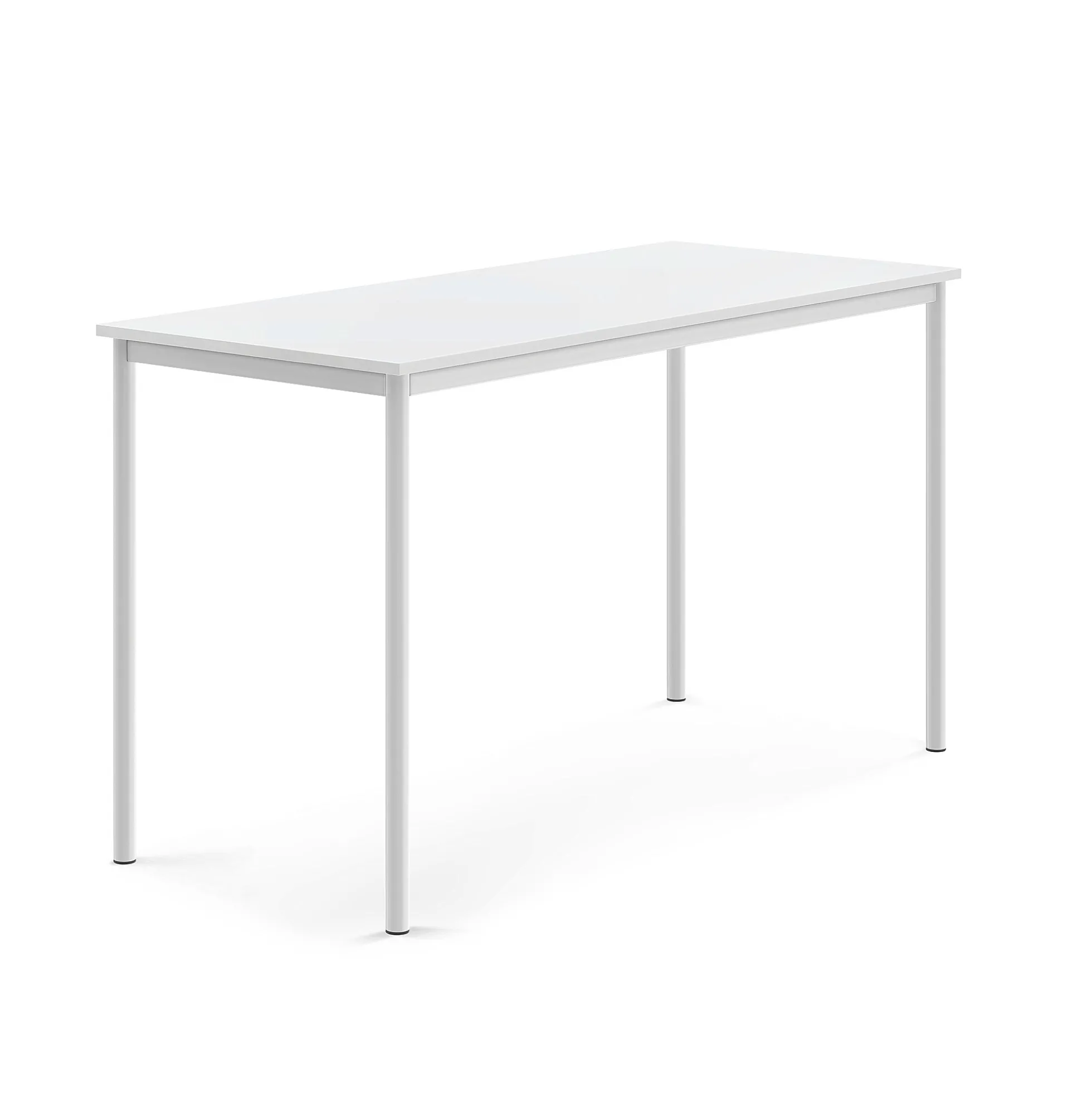 Pöytä SONITUS 1600x700x900 mm, korkeapainelaminaatti HPL, valkoinen, valkoinen
