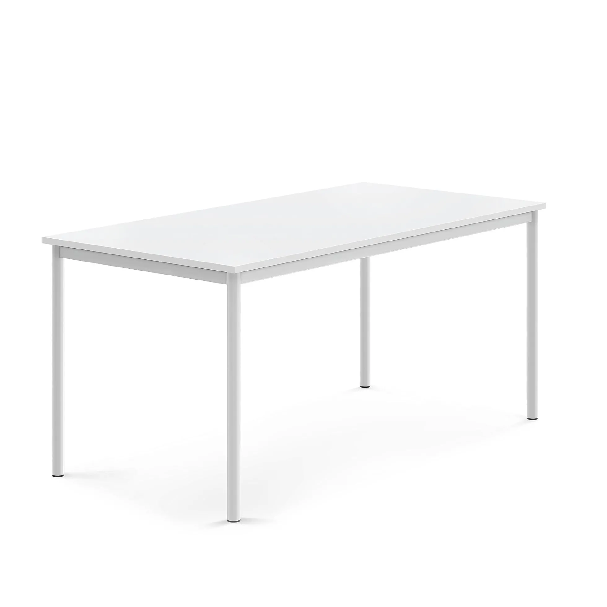 Pöytä SONITUS 1600x800x720 mm, korkeapainelaminaatti HPL, valkoinen, valkoinen