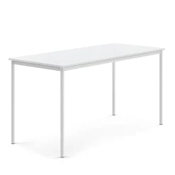 Pöytä SONITUS 1800x800x900 mm, korkeapainelaminaatti HPL, valkoinen, valkoinen