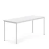 Pöytä SONITUS 1800x700x760 mm, korkeapainelaminaatti HPL, valkoinen, valkoinen