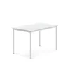 Pöytä SONITUS 1200x800x760 mm, korkeapainelaminaatti HPL, valkoinen, valkoinen