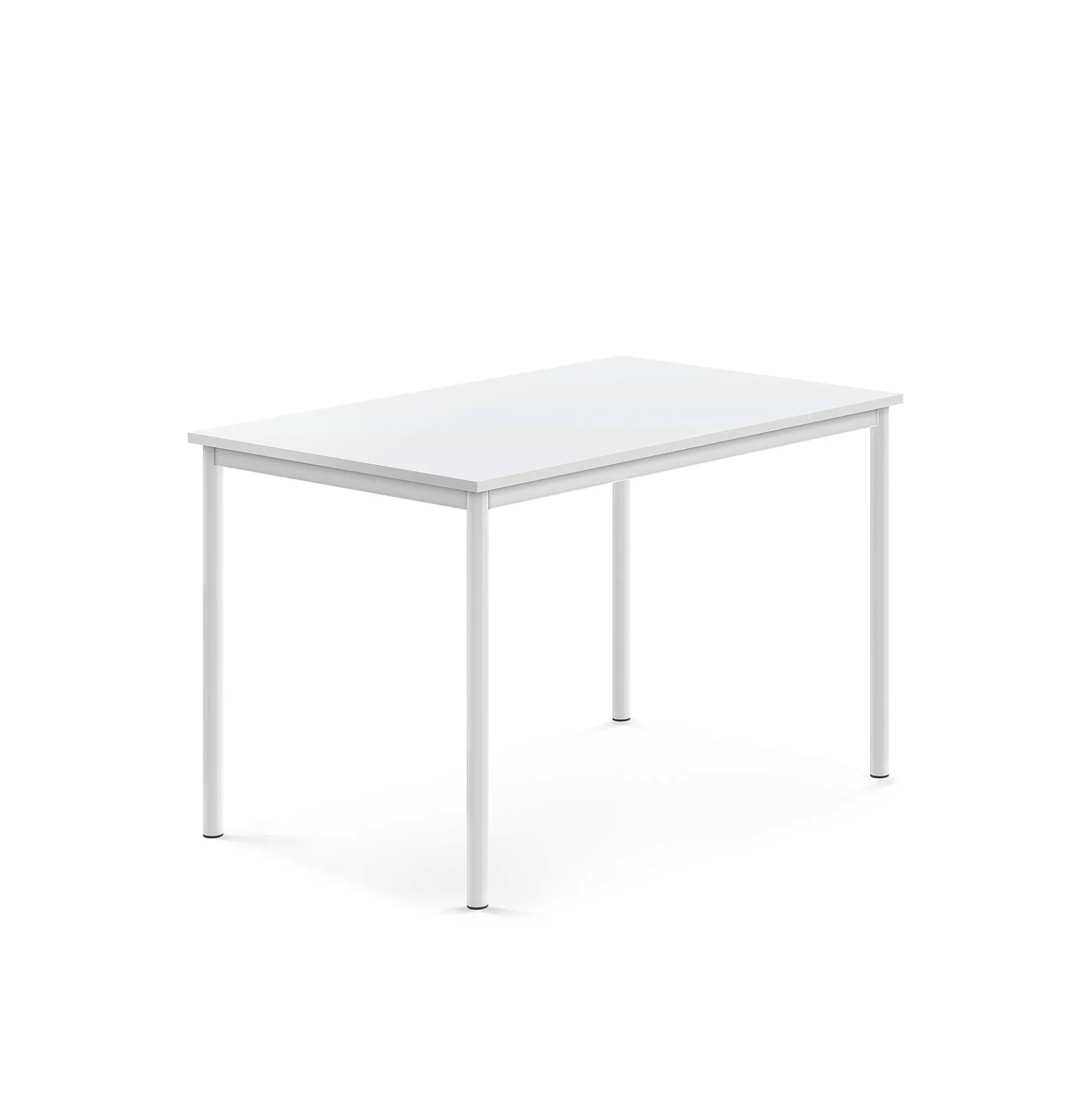 Pöytä SONITUS 1200x800x760 mm, korkeapainelaminaatti HPL, valkoinen, valkoinen