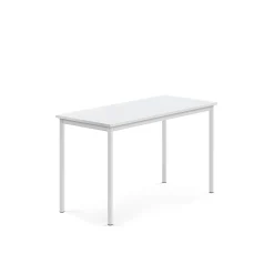 Pöytä SONITUS 1200x600x720 mm, korkeapainelaminaatti HPL, valkoinen, valkoinen