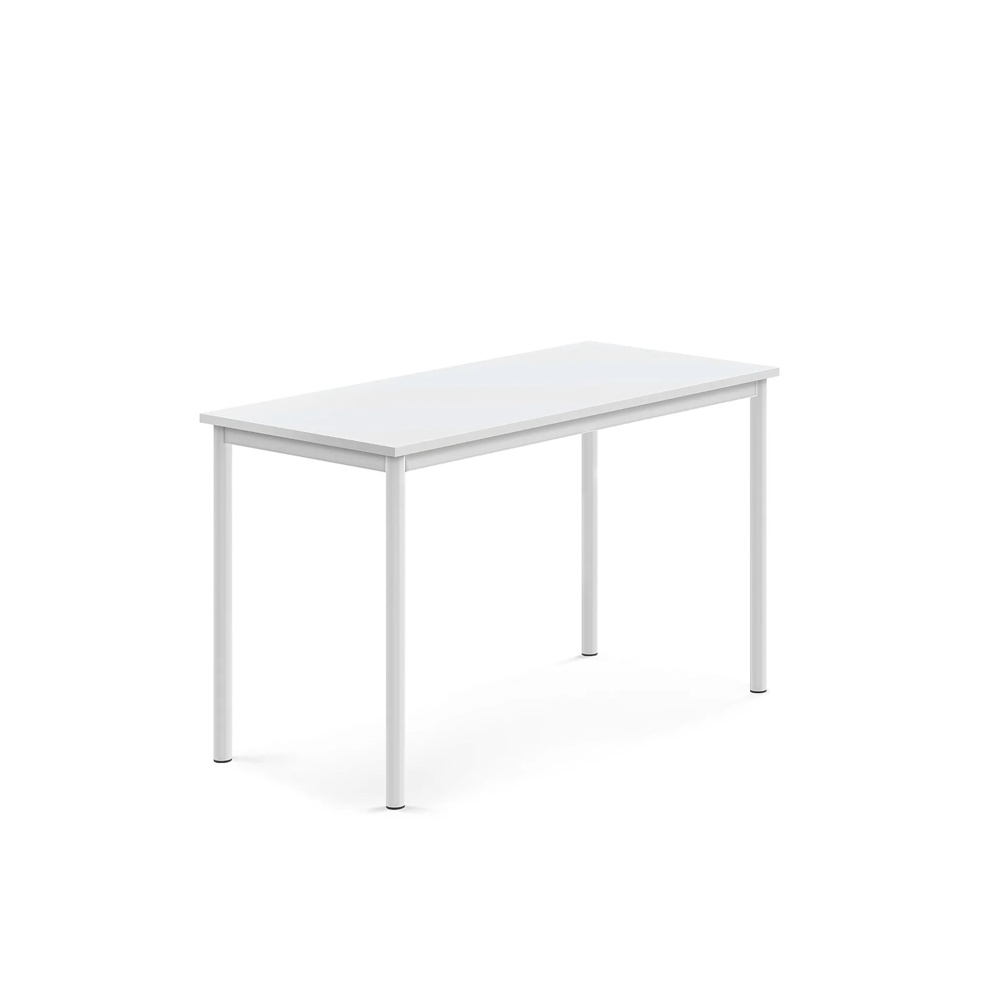 Pöytä SONITUS 1200x600x720 mm, korkeapainelaminaatti HPL, valkoinen, valkoinen