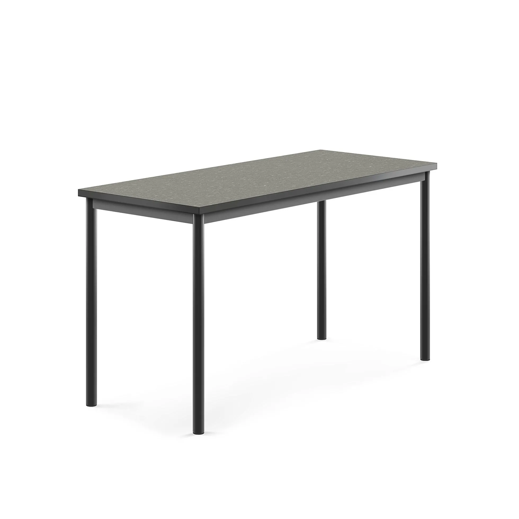 Pöytä SONITUS 1400x600x760 mm, tummanharmaa linoleumi, antrasiitinharmaa