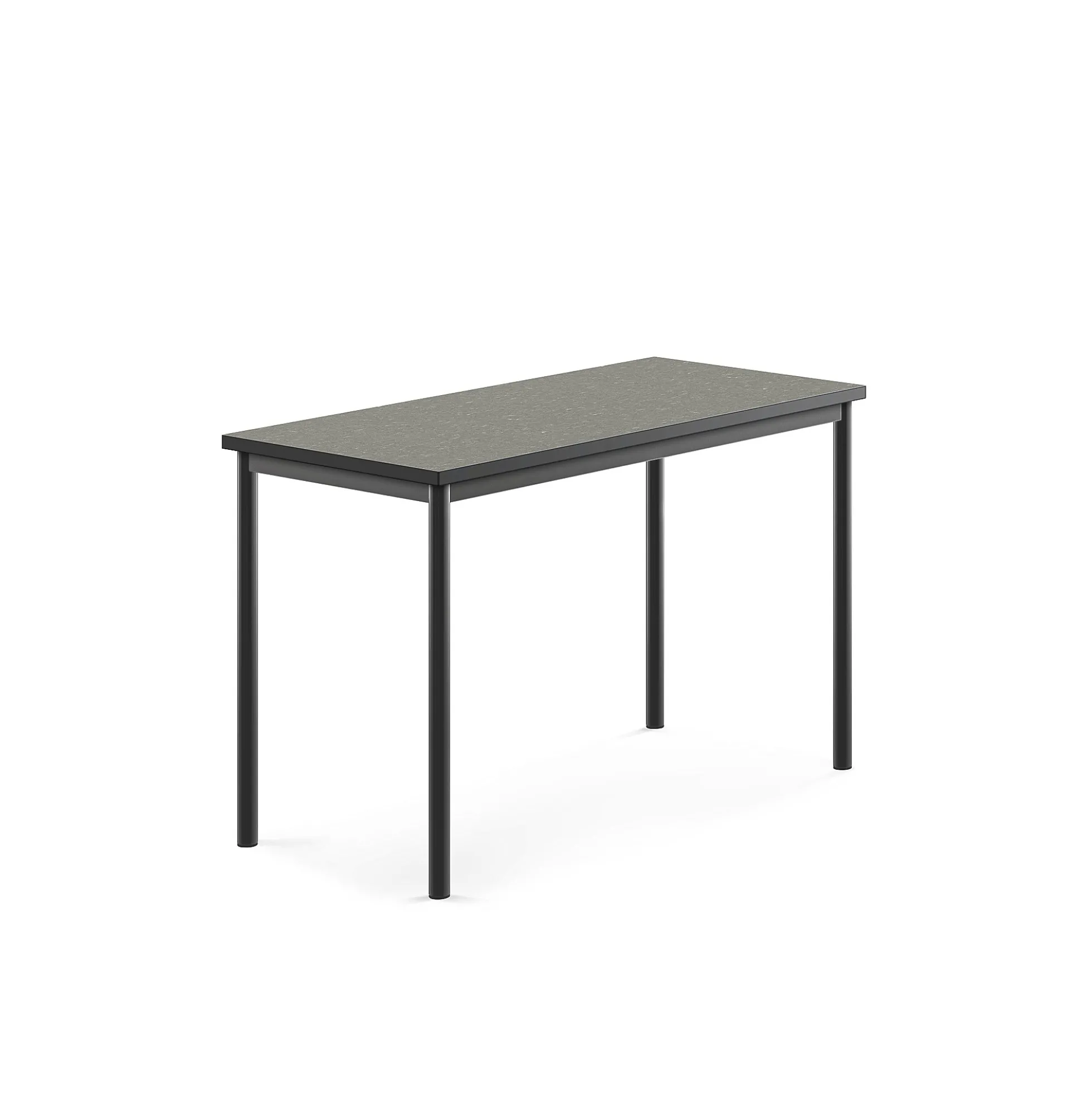 Pöytä SONITUS 1200x600x760 mm, tummanharmaa linoleumi, antrasiitinharmaa