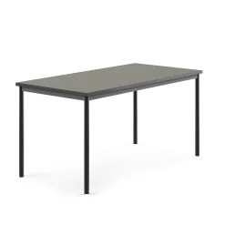 Pöytä SONITUS 1600x800x760 mm, tummanharmaa linoleumi, antrasiitinharmaa
