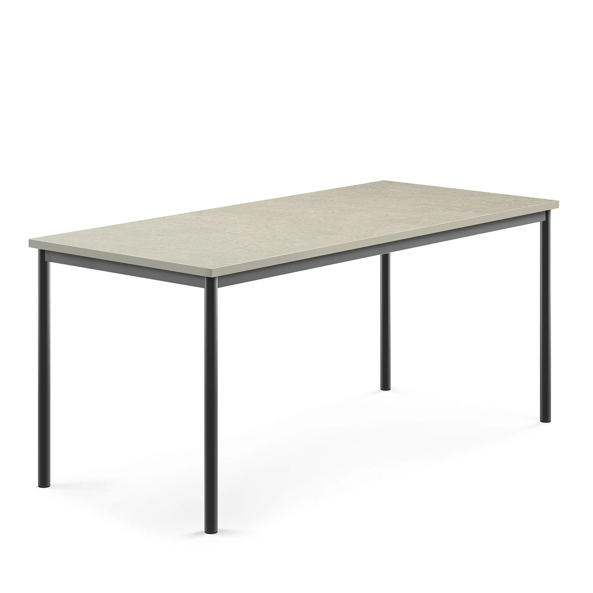 Pöytä SONITUS 1800x800x760 mm, vaaleanharmaa linoleumi, antrasiitinharmaa
