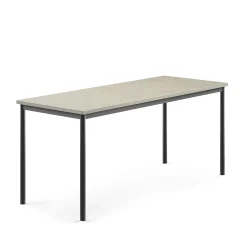 Pöytä SONITUS 1800x700x760 mm, vaaleanharmaa linoleumi, antrasiitinharmaa
