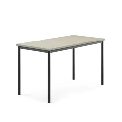 Pöytä SONITUS 1400x700x760 mm, vaaleanharmaa linoleumi, antrasiitinharmaa