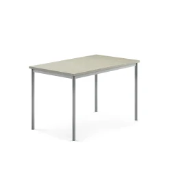 Pöytä SONITUS 1200x800x760 mm, vaaleanharmaa linoleumi, hopeanharmaa