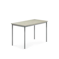 Pöytä SONITUS 1200x700x760 mm, vaaleanharmaa linoleumi, hopeanharmaa