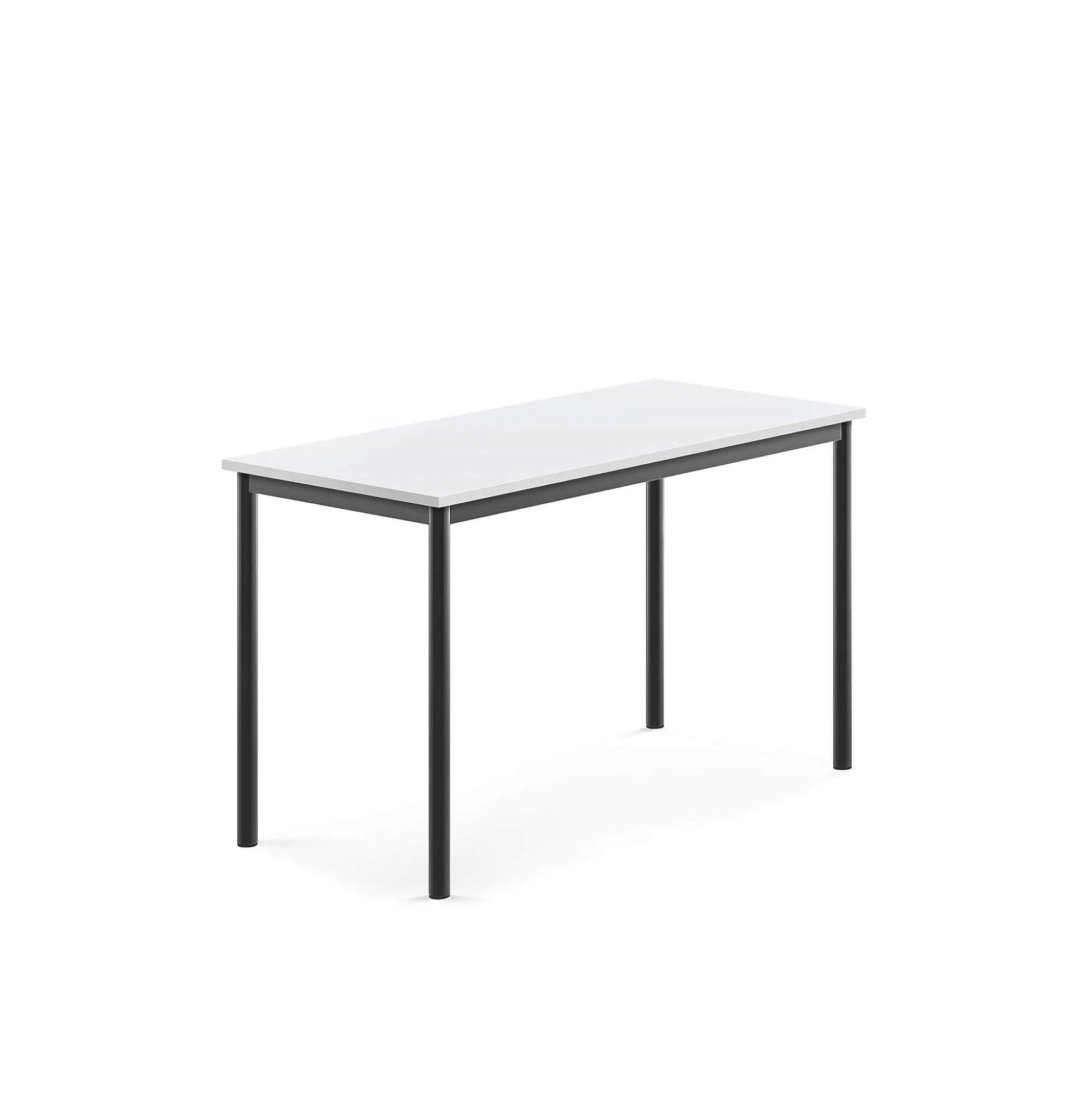Pöytä SONITUS 1200x600x720 mm, valkoinen korkeapainelaminaatti, antrasiitti