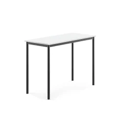 Pöytä SONITUS 1200x600x900 mm, valkoinen korkeapainelaminaatti, antrasiitti