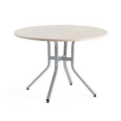 Pöytä VARIOUS Ø1100x740 mm, hopeanharmaa, koivu