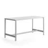 Pöytä VARIOUS 1800x800x900 mm, hopeaa, valkoinen