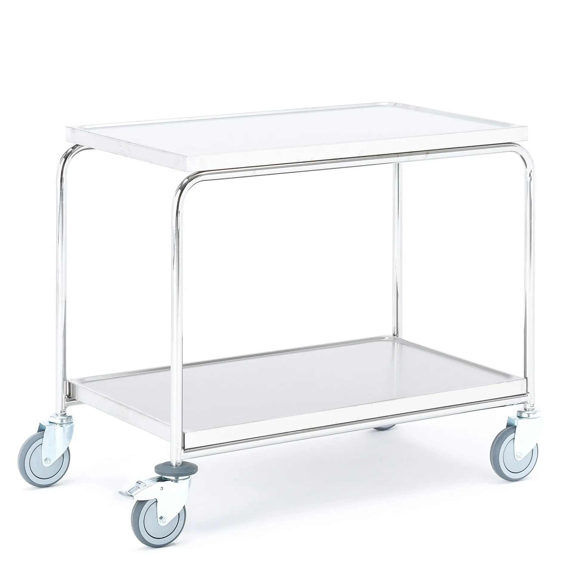 Pöytävaunu CONVOY Ruostumaton, 2 hyllytasoa, 900x550x800 mm